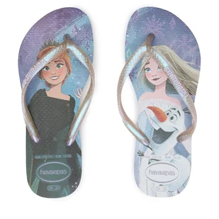 Japonki Havaianas FROZEN 41372662204 Kolorowy - Buty dla dziewczynek - miniaturka - grafika 1