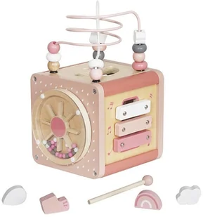 Multikostka Drewniana Kostka aktywizująca edukacyjna montessori ZA5265 EDUKAMP - Zabawki interaktywne dla dzieci - miniaturka - grafika 1