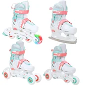 Łyżwy - Rolki Łyżwy Wrotki 4w1 Croxer Inez 26-29 LED - miniaturka - grafika 1