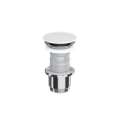 Korki do umywalek - Excellent Korek klik-klak umywalkowo-bidetowy, chrom, biały mat - miniaturka - grafika 1