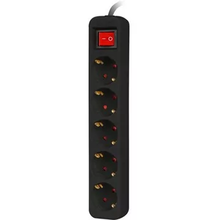 LANBERG Lanberg 5 gniazd Schuko 3.0m PS1-05F-0300-BK - Listwy zasilające - miniaturka - grafika 6