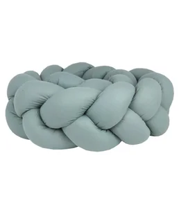 Ochraniacz do łóżeczka warkocz "Bawełna khaki" - 180cm - Ochraniacze do łóżeczka - miniaturka - grafika 1