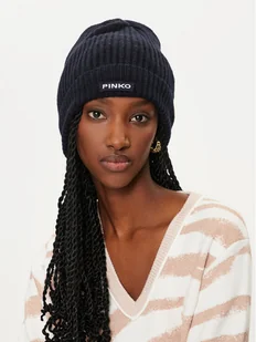 Pinko Czapka Lambkin Cuffia AI 24-25 BLK01 104489 A1CH Granatowy - Czapki damskie - miniaturka - grafika 1
