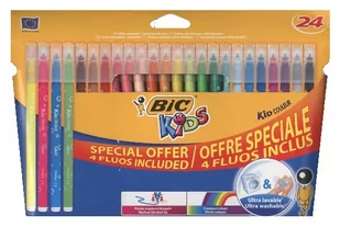 BIC PISAKI KID COLOUR FLUO 20+4 - Flamastry - miniaturka - grafika 2