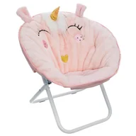 Krzesełka i taborety dla dzieci - Atmosphera for kids Sofa wypoczynkowa dla dzieci UNICORN kolor różowy B07TY4ZQV8 - miniaturka - grafika 1