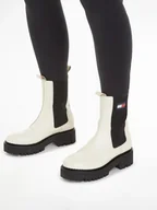 Botki damskie - Tommy Hilfiger Botki Damskie Ze Skórą 39 Ż2F - miniaturka - grafika 1