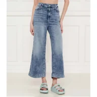 Spodnie damskie - GUESS Jeansy BELLFLOWER Relaxed fit z dodatkiem lnu - miniaturka - grafika 1