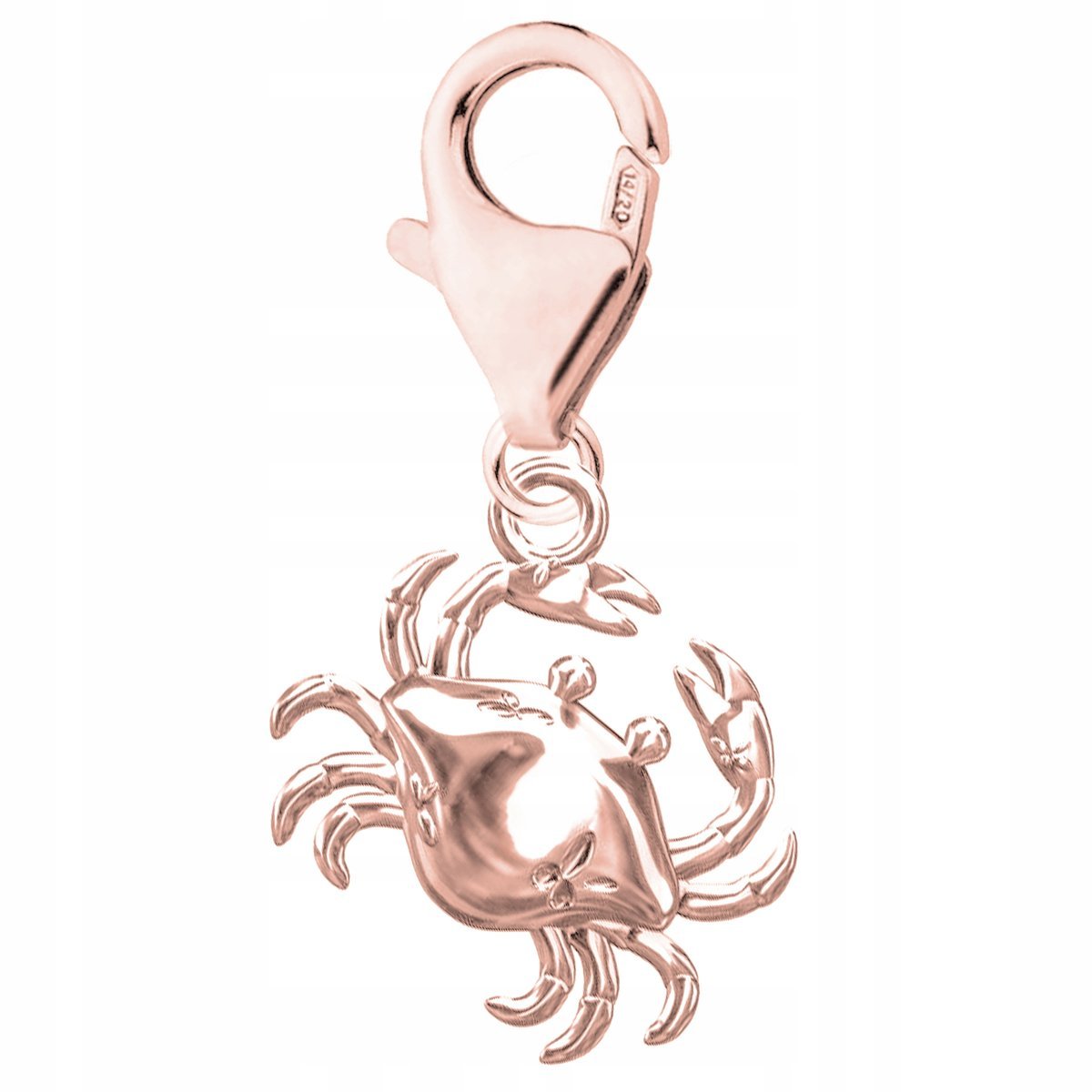 Zawieszka Pozłacana z Krabem Homarem Homar Krab Sea Plaża Ocean SREBRO 925