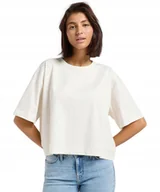 Koszulki i topy damskie - T-shirt Lee CROPPED BOXY TEE 112363847 Ecru XS - miniaturka - grafika 1
