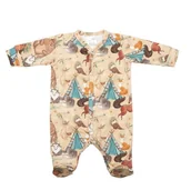 Pajacyki dla niemowląt - Baby 01393 Pajac Niemowlęcy Dł Rękaw Boho Boy 56/62 - miniaturka - grafika 1