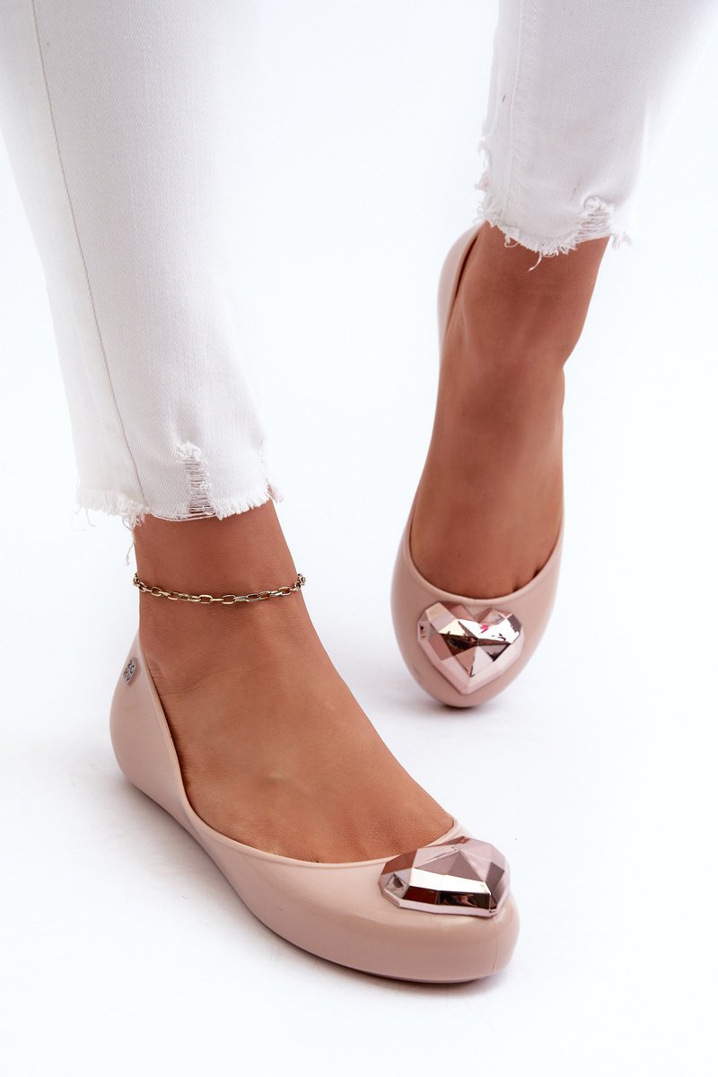 Damskie Pachnące Baleriny Z Sercem ZAXY NN285010 Nude-35/36