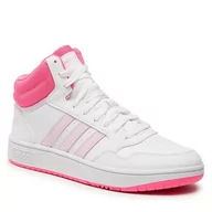 Buty dla dziewczynek - Buty adidas Hoops Mid Shoes IF2722 Biały - miniaturka - grafika 1
