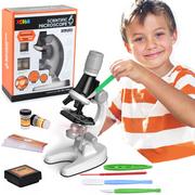Mały naukowiec - Mikroskop Dla Dzieci Led Zestaw Edukacyjny 1200X - miniaturka - grafika 1