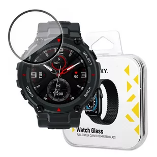 Wozinsky Watch Glass hybrydowe szkło do Xiaomi Amazfit T-Rex czarny - Akcesoria do smartwatchy - miniaturka - grafika 1