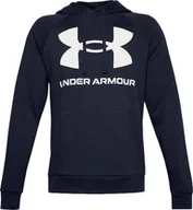 Bluzy męskie - Under Armour Bluza męska Rival Fleece Big Logo HD granatowa r. XL 1357093 410 - miniaturka - grafika 1