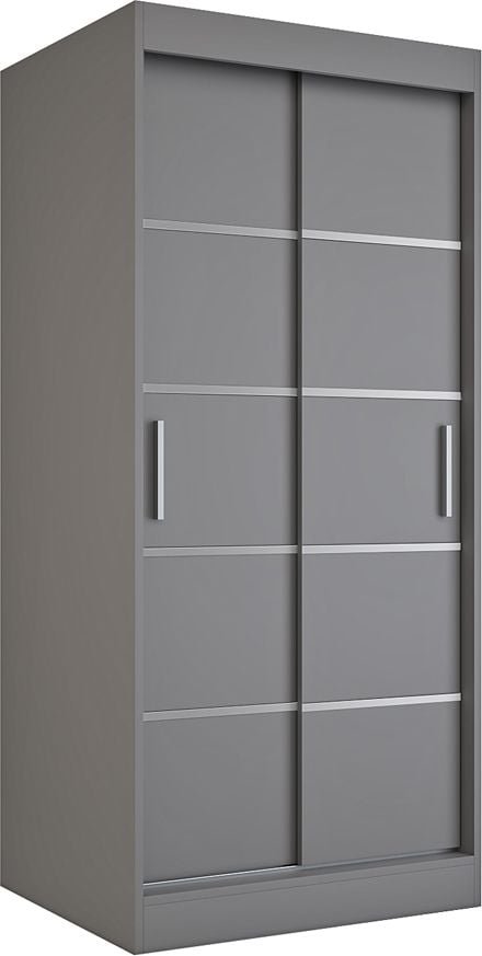 Elior Antracytowa szafa przesuwna - Livia 2X