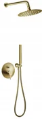 Zestawy prysznicowe - Zestaw prysznicowy Ferro BCK7PBG-SET1-S / CIRICULUS / BAT. NATRYSKOWA PODTYNKOWA 2F Z ZESTAWEM NATRYSKOWYM ZŁOTO SZCZOTKOWANE - miniaturka - grafika 1