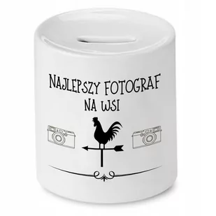 SKARBONKA DLA FOTOGRAFA NAJLEPSZY NA WSI PREZENT z Nadrukiem ze Zdjęciem - Skarbonki - miniaturka - grafika 1