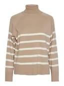 Swetry damskie - Pieces Golf "Sia" w kolorze biało-beżowym - miniaturka - grafika 1