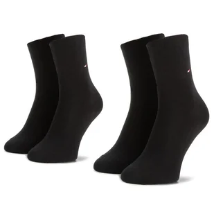 Zestaw 2 par wysokich skarpet damskich Tommy Hilfiger 371221 Czarny - Skarpetki damskie - miniaturka - grafika 1