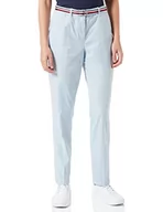 Spodnie damskie - Tommy Hilfiger Damskie spodnie chinosy Hailey Slim Co Tencel, Niebieski bryzowy, 44W - miniaturka - grafika 1