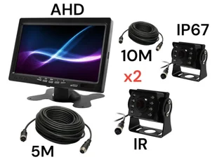 Monitor samochodowy LCD 7 cali 12/24V kabel 5M/10M oraz kamera cofania 4pin zestaw AHD - Car Video - miniaturka - grafika 3