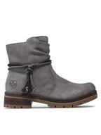 Botki damskie - Rieker Botki Y7463-40 Szary - miniaturka - grafika 1