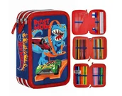 Piórniki - PIÓRNIK TRZYKOMOROWY Z WYPOSAŻENIEM - HOT WHEELS - miniaturka - grafika 1