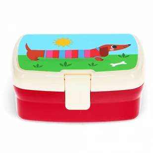 Rex London, Lunchbox z tacką dla dzieci, jamniki - Zestawy naczyń dla dzieci - miniaturka - grafika 1
