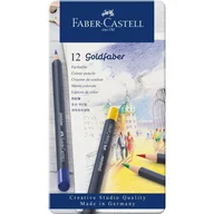 Przybory szkolne - Faber-Castell Kredki Goldfaber 12 kol opak metal - miniaturka - grafika 1