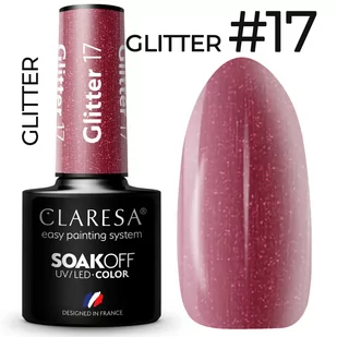 Claresa Lakier Hybrydowy Brokat 17 5ml - Lakiery hybrydowe - miniaturka - grafika 1