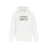 Bluzy męskie - Bluza z kapturem Teddy Smith Siclass bluza męska, Średni biały, XS - miniaturka - grafika 1