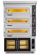 Piece, kotły  i płyty grzejne gastronomiczne - Piec piekarniczy modułowy 3-komorowy elektryczny 25,5 kW 400V 1260x1020x2050 MT/800/2 Resto Quality - miniaturka - grafika 1