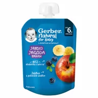 Desery dla dzieci - Gerber Deser w tubce jabłko, jagoda, banan po 6. miesiącu 80 g - miniaturka - grafika 1