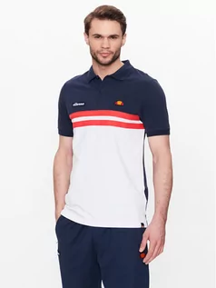 Koszulki sportowe męskie - Ellesse Polo Muccio SHR16895 Granatowy Regular Fit - grafika 1