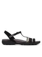 Sandały damskie - Clarks Sandały Amanda Tealite 26171125 Czarny - miniaturka - grafika 1
