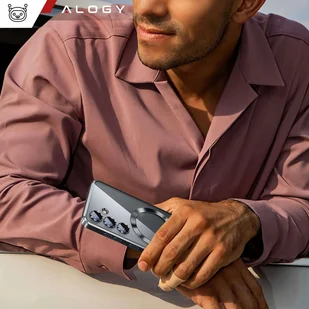 Etui do Samsung Galaxy S24+ Plus Mag Safe Glamour Case Ring obudowa ochrona aparatów Alogy Czarne przezroczyste - Etui i futerały do telefonów - miniaturka - grafika 6