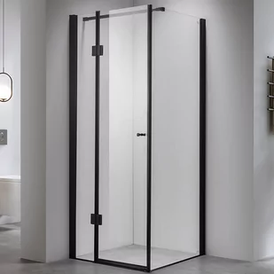 Calbati Kabina prysznicowa kwadratowa Czarna Black 90x90 szkło 6mm 23180044 - Kabiny prysznicowe - miniaturka - grafika 4