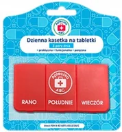 Akcesoria dla osób starszych i niepełnosprawnych - EL-COMP Kasetka na tabletki dzienna 3 pory dnia Apteczka ABC - miniaturka - grafika 1
