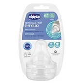 Smoczki do butelek - Chicco Smoczek Antykolkowy Physio Przepływ Do Kaszki 6m+ 2 szt. ART00020347000000 - miniaturka - grafika 1