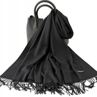 Apaszki i szaliki damskie - Kaszmirowy Szal Duży Ciepły Klasyczny Szalik Damski Gruby Kaszmir Kolor Czarny - miniaturka - grafika 1