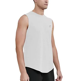 MeetHoo Tank Top męska koszulka bez rękawów koszulka treningowa kulturystyczna koszulka treningowa męska na siłownię sport koszulka funkcyjna, biały, XXL - Koszulki męskie - miniaturka - grafika 1