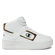 Sneakersy damskie - Sneakersy Champion Mid Cut Foul Play Plat Mid Animalie S11601-WW001 Biały - miniaturka - grafika 1