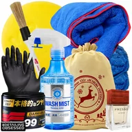 Kosmetyki samochodowe - SOFT99 ZESTAW NA PREZENT WOSK DARK & BLACK + WASH MIST DO WNĘTRZA +PĘDZELEK - miniaturka - grafika 1