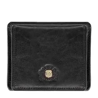 Portfele - Mały męski portfel ze skóry naturalnej czarny - miniaturka - grafika 1