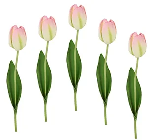 Sztuczne tulipany, w dotyku pąki tulipanów, bukiet tulipanów, kwiaty wiosenne, dekoracja wielkanocna, sztuczne kwiaty, dekoracja na ślub, pojedyncze kwiaty, kwiaty, jedwabny kwiat - Sztuczne kwiaty - miniaturka - grafika 1