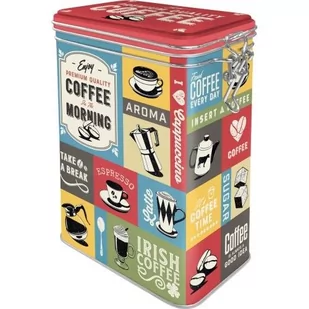 Nostalgic-Art 31115 Coffee Collage | retro aromatycznych dose| puszka blaszana-|-puszka do kawy | pokrywką utrzymującą aromat | metalowe - Pojemniki kuchenne - miniaturka - grafika 1
