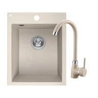 Zlewozmywak LAVEO Chichi SBHA410T Beżowy + bateria