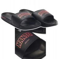 Klapki i japonki męskie - Klapki Męskie Plażowe Manto Varsity Czarne/Czerwone R. 44 - miniaturka - grafika 1