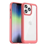 Etui i futerały do telefonów - Outer Space Case etui iPhone 14 Pro Max sztywny pokrowiec z żelową ramką czerwony - miniaturka - grafika 1